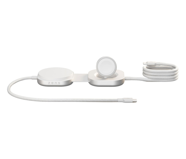 Zens Ładowarka indukcyjna 2w1 Pro 3 Qi2 15W USB-C/USB-C biały - 1545365 - zdjęcie